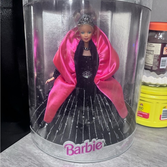 Barbie Holiday Doll in Black and Pink Dress